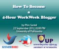 How To Become a 4-Hour Workweek Blogger