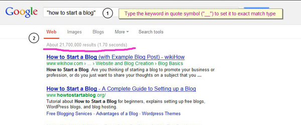 How to use Google's keyword tool