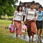 Wading the waters, Siem Reap, Angkor Wat